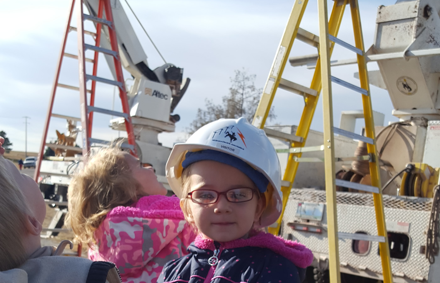 Cute kid at safety demo